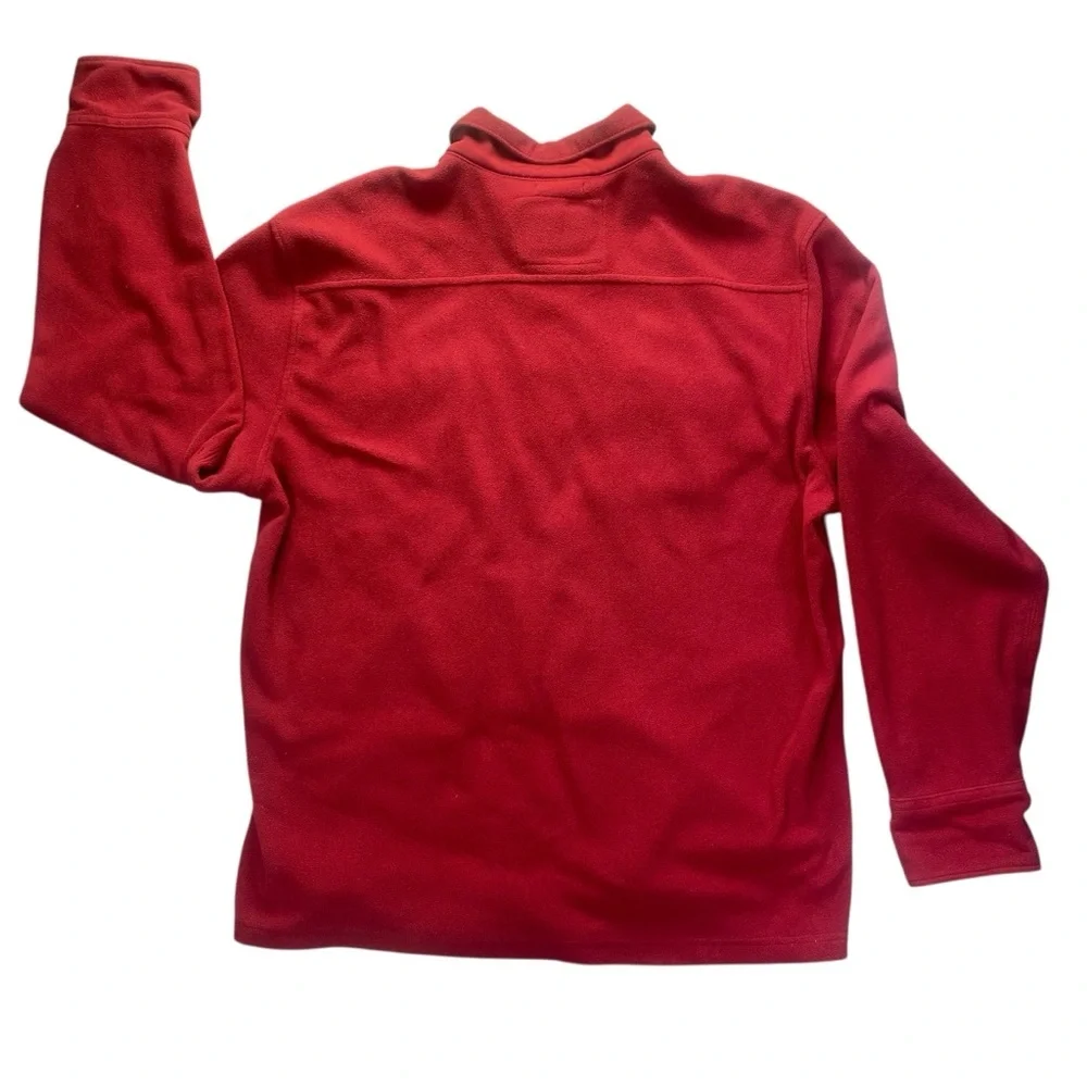 Bass Red Fleece Pullover Jacket‎ Sherpa Lined Size L